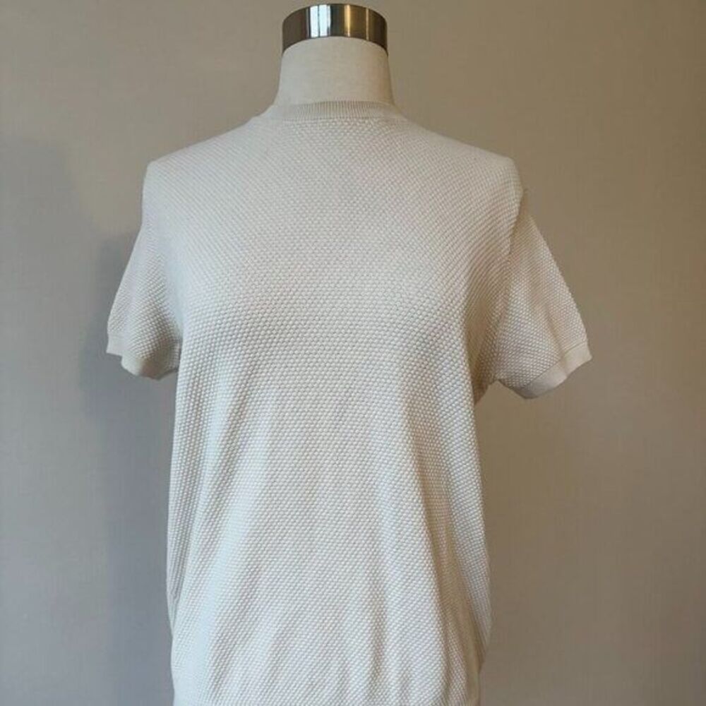 Massimo Dutti Short Sleeve Knit Top, Size Small
